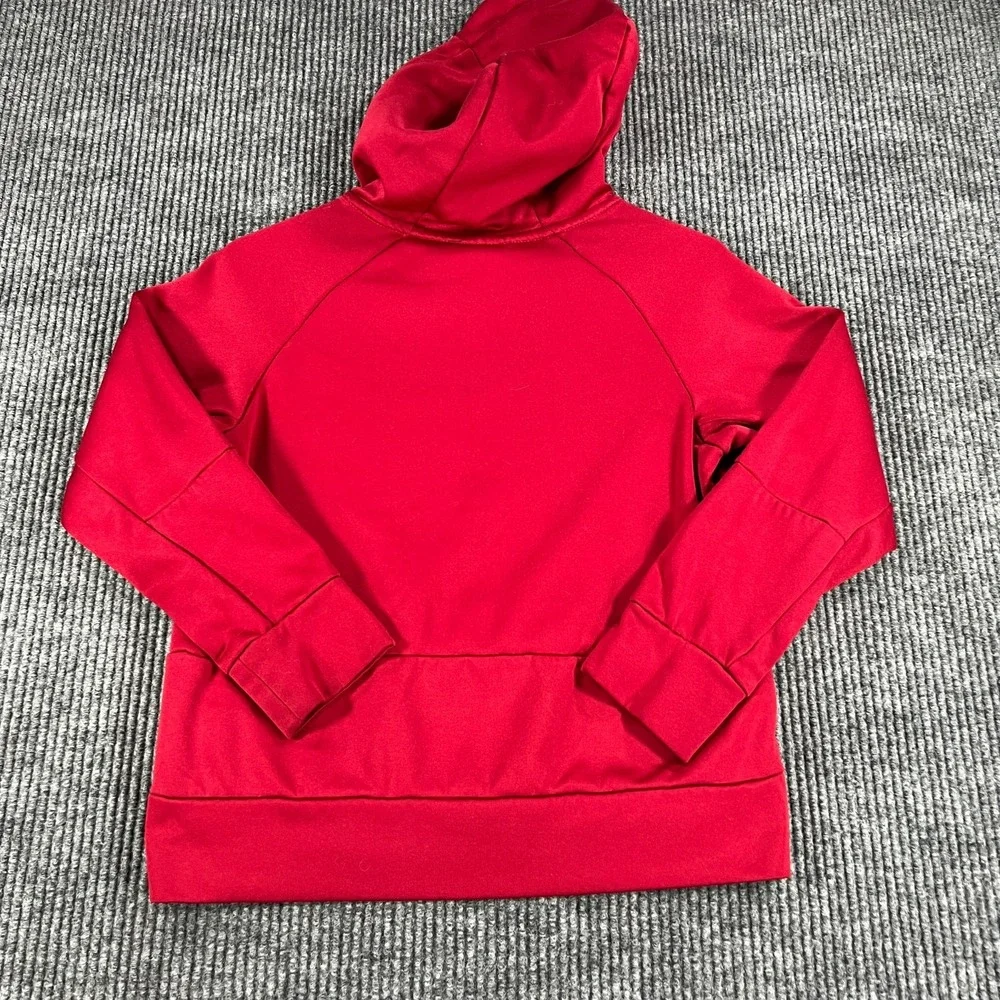 Nike Hoodie Sweatshirt Boys Medium Red Long Sleeve Football Dri Fit School